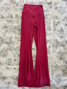 aerie Burgundy Crossover Flare Yoga Pants